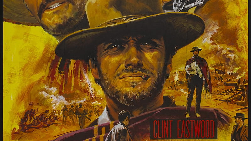 westerns, eastwood, clint, cowboy, western, HD wallpaper