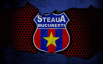 Romania Steaua Bucuresti Football Pin Enamel Red Star Army Club