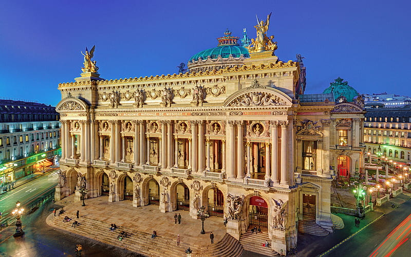Paris Opera, primary opera, attractions Paris, France, beautiful building, landmarks, HD wallpaper