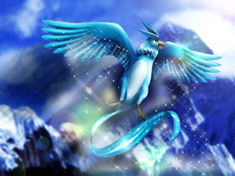 Articuno, abstract bird, bird, anime bird, blue bird, blue, HD wallpaper |  Peakpx
