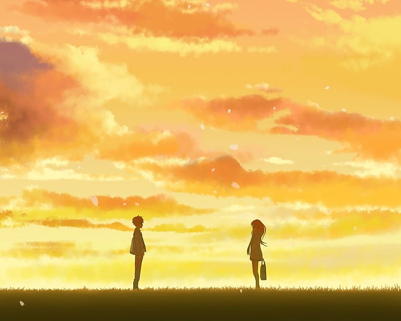 My apologies, sky, sunsets, anime, love, HD wallpaper
