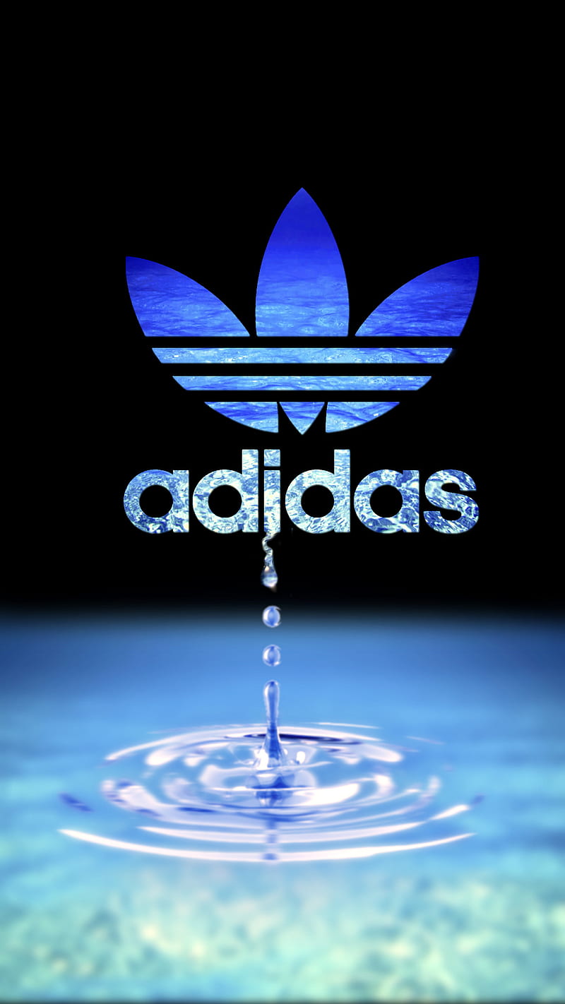 adidas water, adidas, logo, water, HD phone wallpaper