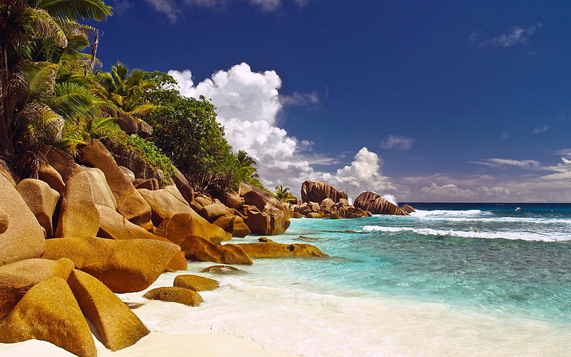 Seychelles Beach Rocks Seychelles Nature Beaches Hd Wallpaper Peakpx