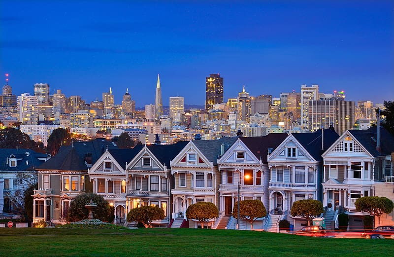 Cities, San Francisco, , The Painted Ladies, HD wallpaper