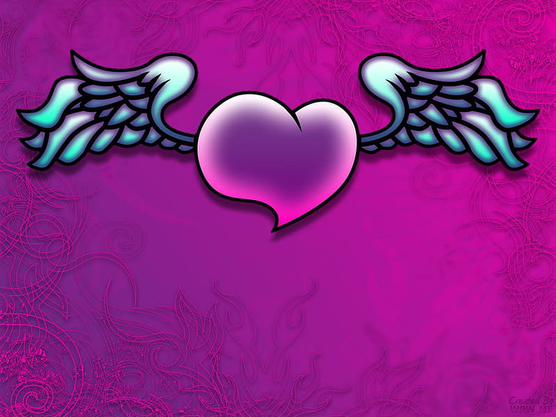 Flying Heart With Sword Tattoo HighRes Vector Graphic  Getty Images