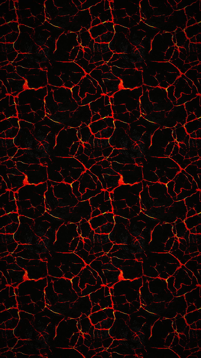 fire pattern, black, broken, cracked, fire, marbles, nice, patterns, phone, red, screen, HD phone wallpaper