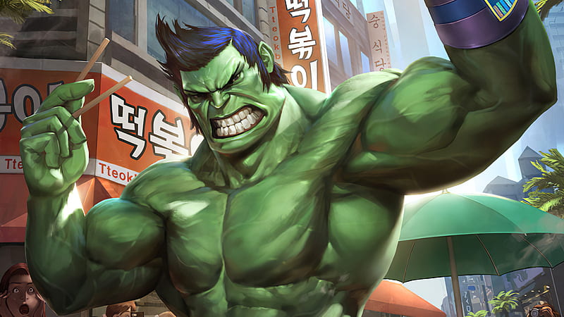 Hulk Outside, hulk, superheroes, artwork, artstation, HD wallpaper