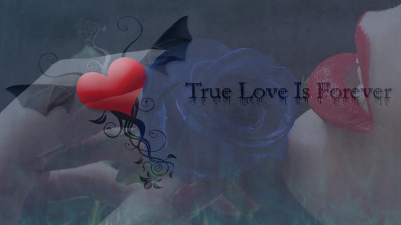 True Love Is Forever, siempre, fantasy, true, love, HD wallpaper
