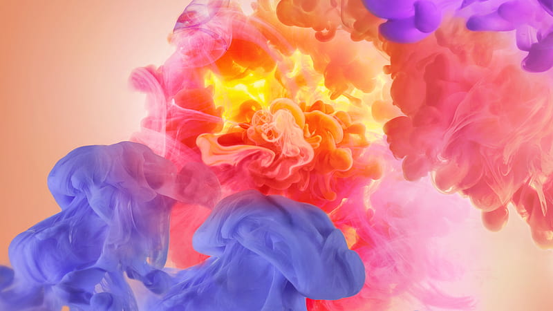 Smoke Colors Abstract, abstract, smoke, colorful, HD wallpaper