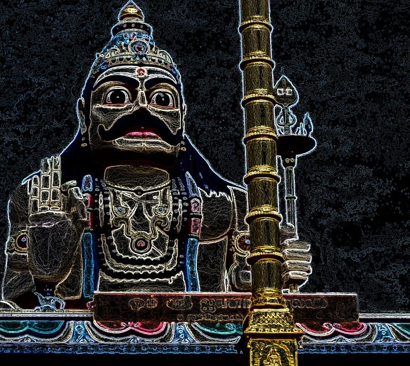 Lord Ayyanar neon, divine, god, HD wallpaper | Peakpx