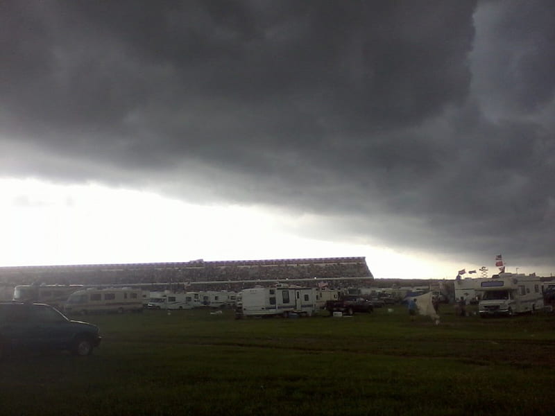 storm at Pocono Raceway, racing, rain, storm, clouds, HD wallpaper