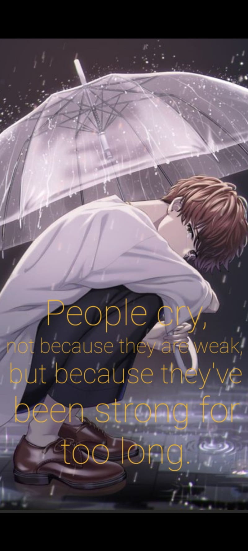 Sad Boy In The Rain Citation Manga Hd Phone Wallpaper Peakpx