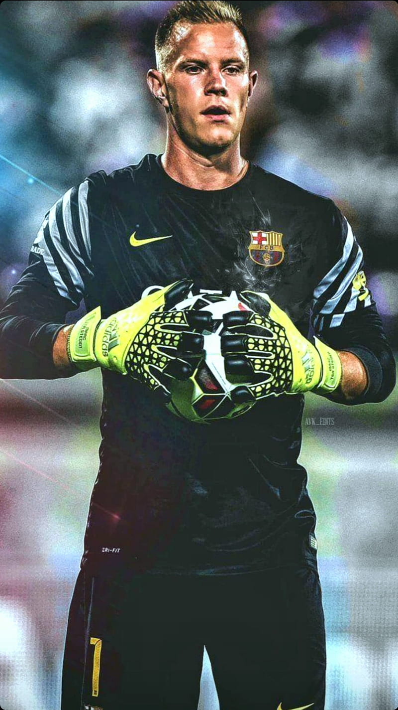 Ter Stegen, barcelona, football, goalkeeper, HD phone wallpaper