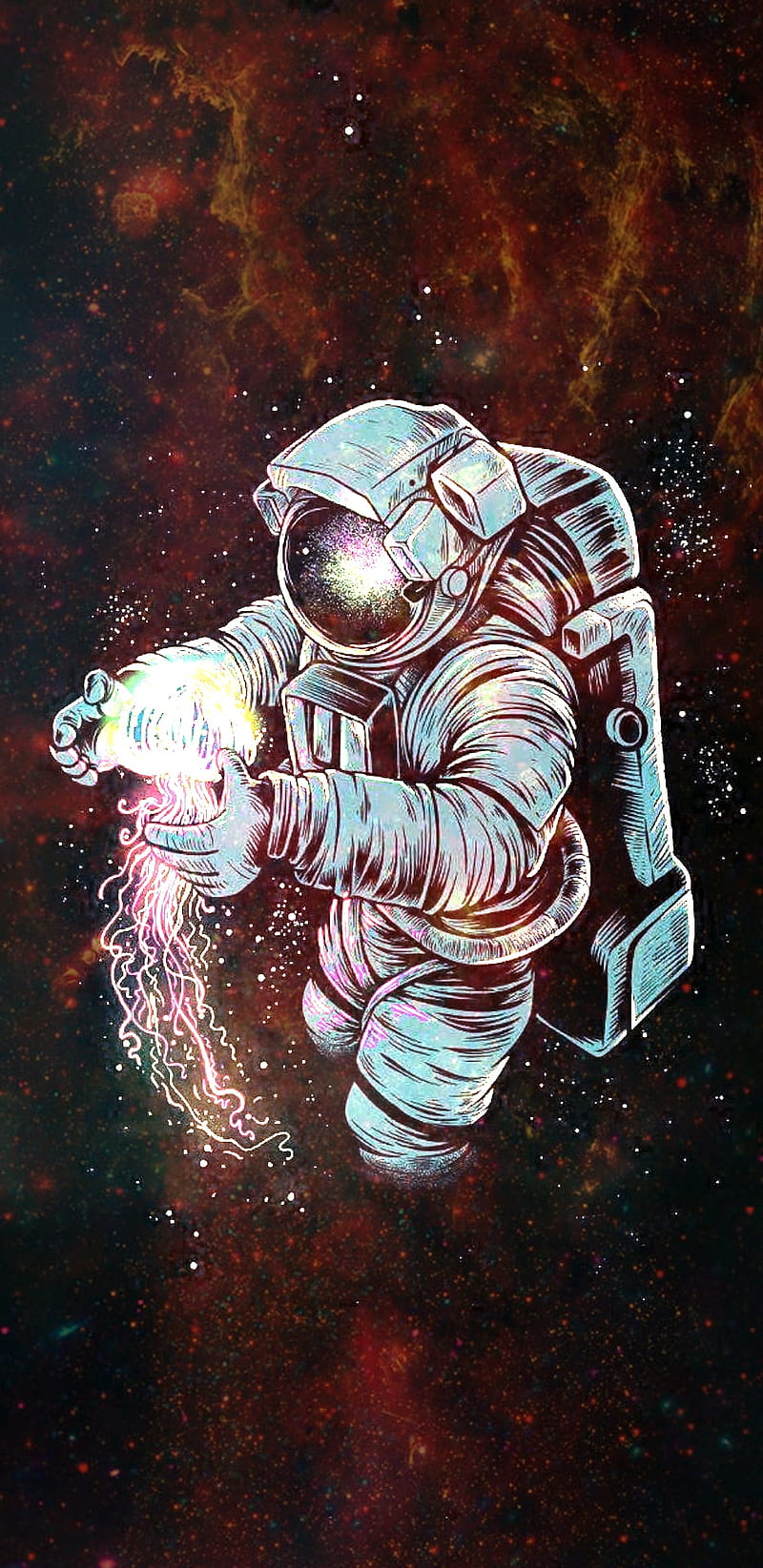 Spaceman, galaxy, space, HD phone wallpaper | Peakpx