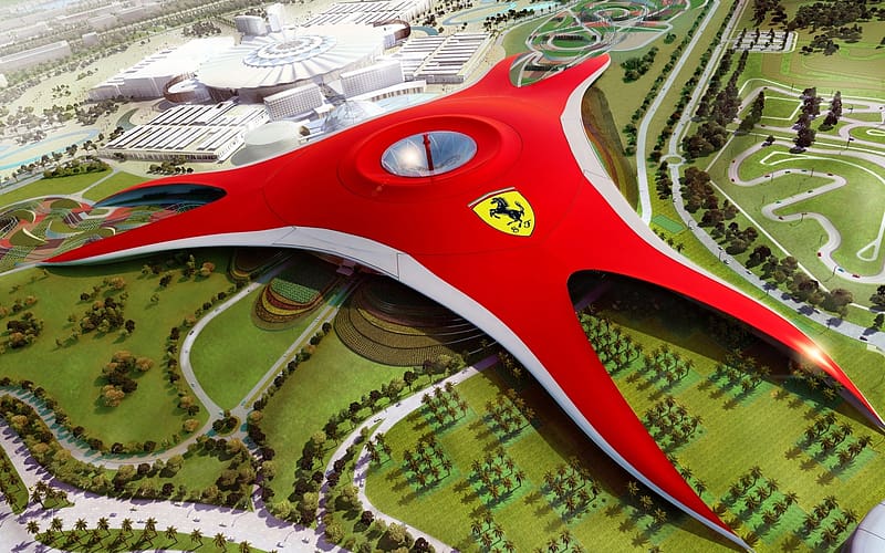 Ferrari, Amusement Park, Abu Dhabi, , Ferrari World, Theme Park, Amusement Parks, HD wallpaper