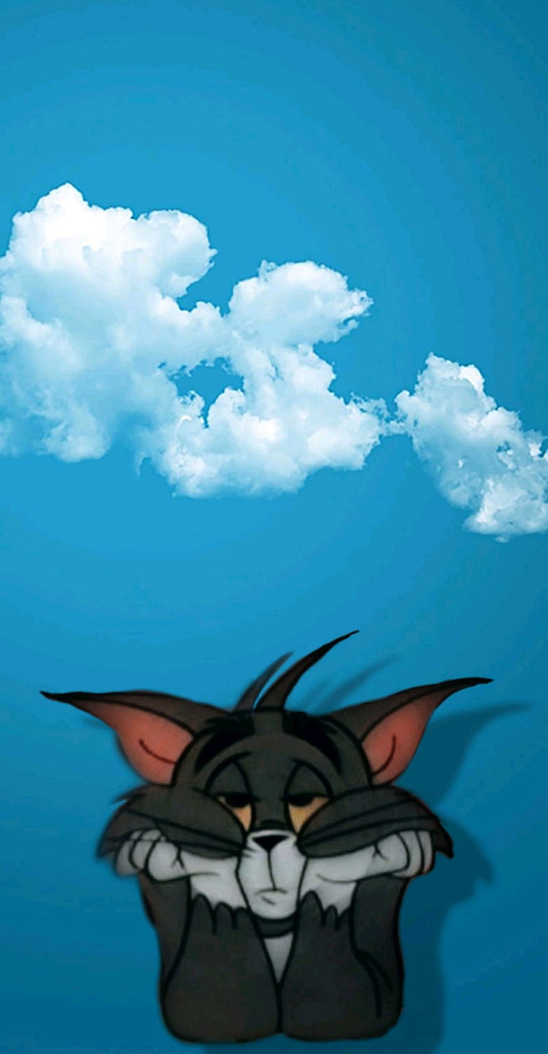Tom, anime, cartoon, clouds, dp, light blue, tom and jerry, whatsapp  background, HD phone wallpaper | Peakpx