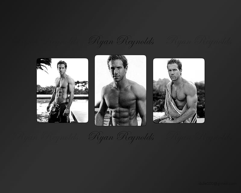 Ryan Reynolds, cute, male, black and white, movies, actor, HD wallpaper