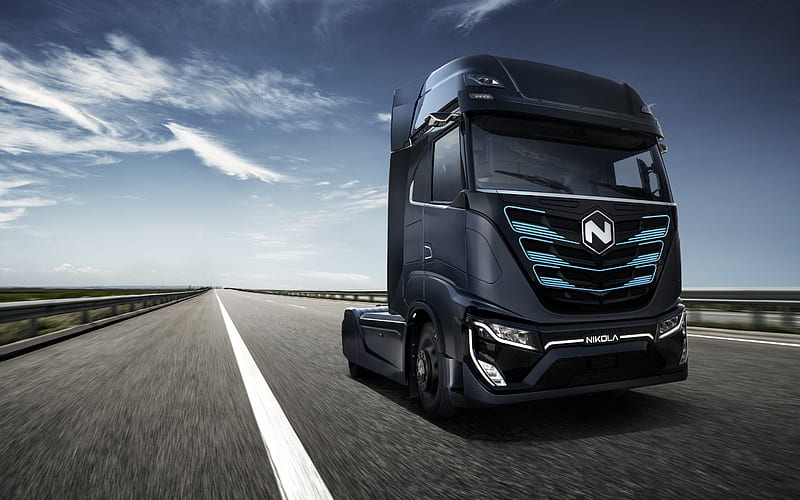 Nikola Tre, 2021, hydrogen-electric truck, FCEV, hydrogen vehicles, cargo transportation, Nikola, HD wallpaper
