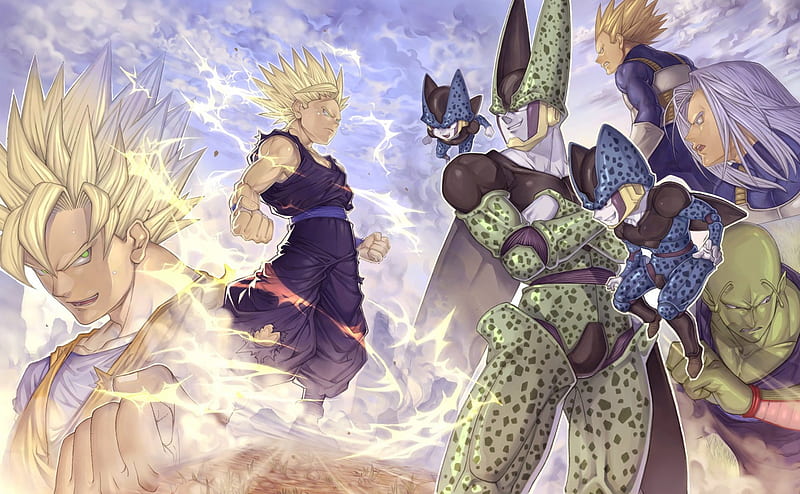 Cell Games, Anime, Saiyan, Manga, Cell Jrs, Gohan, Piccolo, SSJ 2, Cell, Android, Goku, Perfect, Namek, Cell Games Saga, Vegeta, Super Saiyan 2, Future, Prince, Dragon Ball Z, Trunks, HD wallpaper