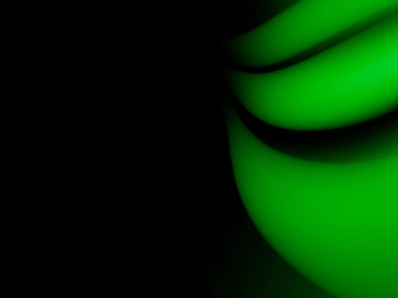 Green cylinder, abstract, vortices, HD wallpaper