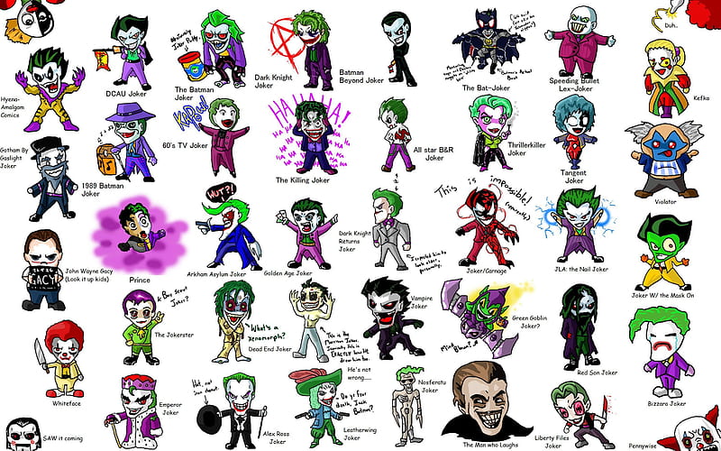 Various Joker, joker, murder, path, various, mass, psycho, HD wallpaper