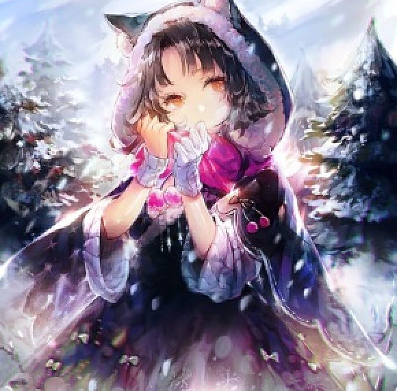 Anime Girls On Winter Wallpapers  Wallpaper Cave