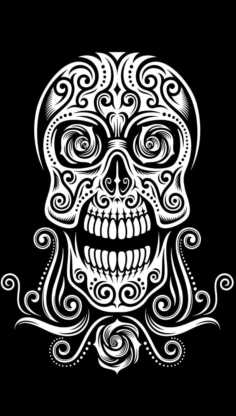 Tribal Skull, HD phone wallpaper