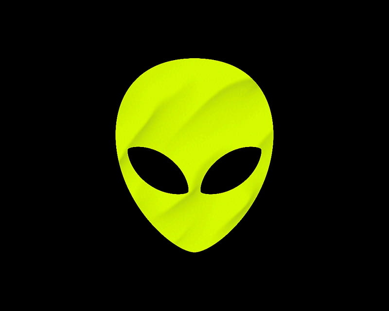 Alien Face, gizzzi, labrano, yellow, black, alien, HD wallpaper