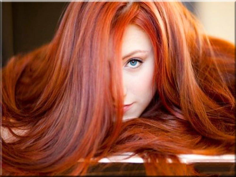 Long Red Haired Woman, pretty, redhead, red head, bonito, woman, women, beauty, long hair, blue eyes, gorgeous, female, model, red hair, cute, girl, lady, eyes, HD wallpaper