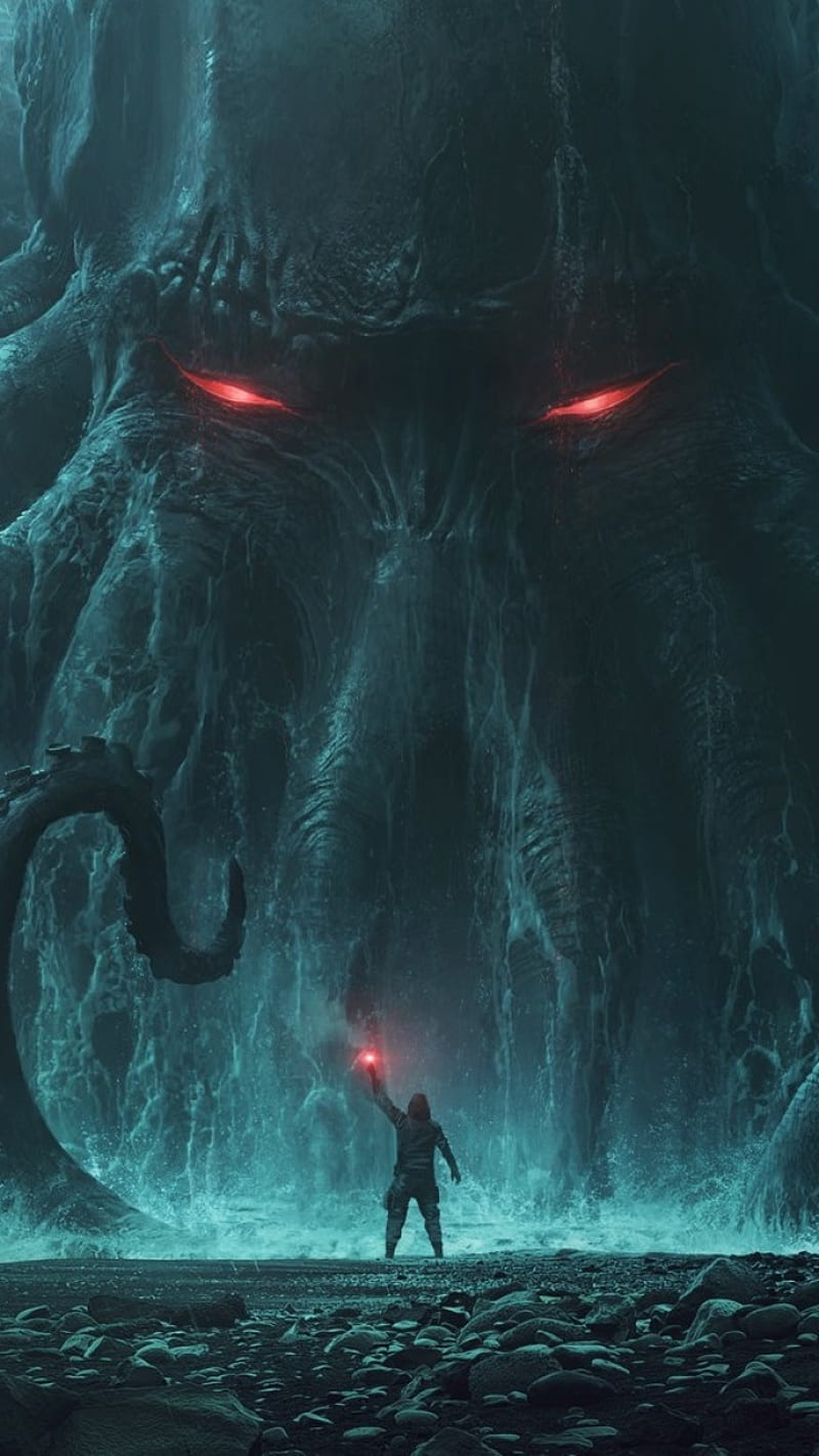 Abyss Cthulhu, sea, HD phone wallpaper