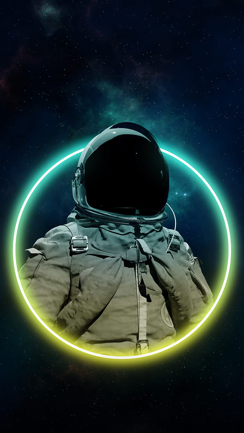 Mars O Naut, astronaut, cosmos, cryptoart, milkyway, neon, nft, nfts, space, universe, HD phone wallpaper