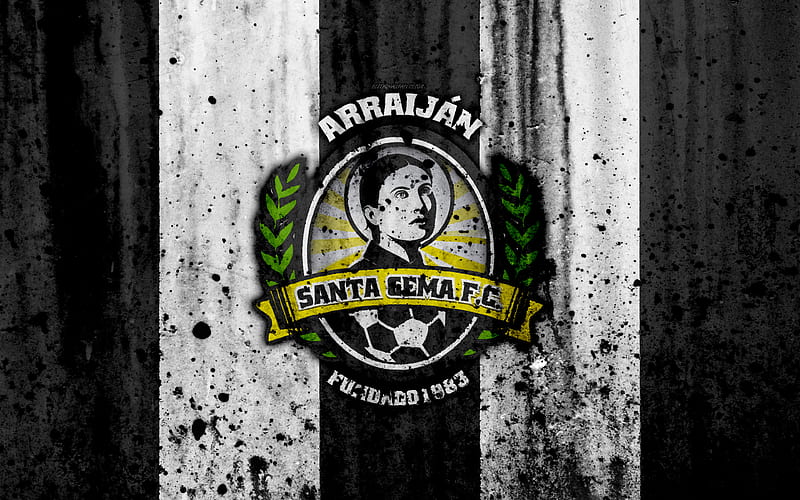 FC Santa Gema grunge, Liga Panamena, logo, football club, Panama, Santa Gema, soccer, LPF, stone texture, Santa Gema FC, HD wallpaper