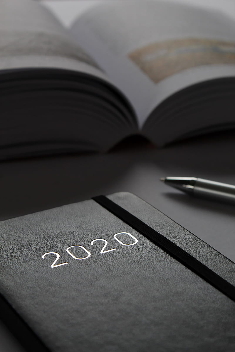 2020, notebook, numbers, HD phone wallpaper