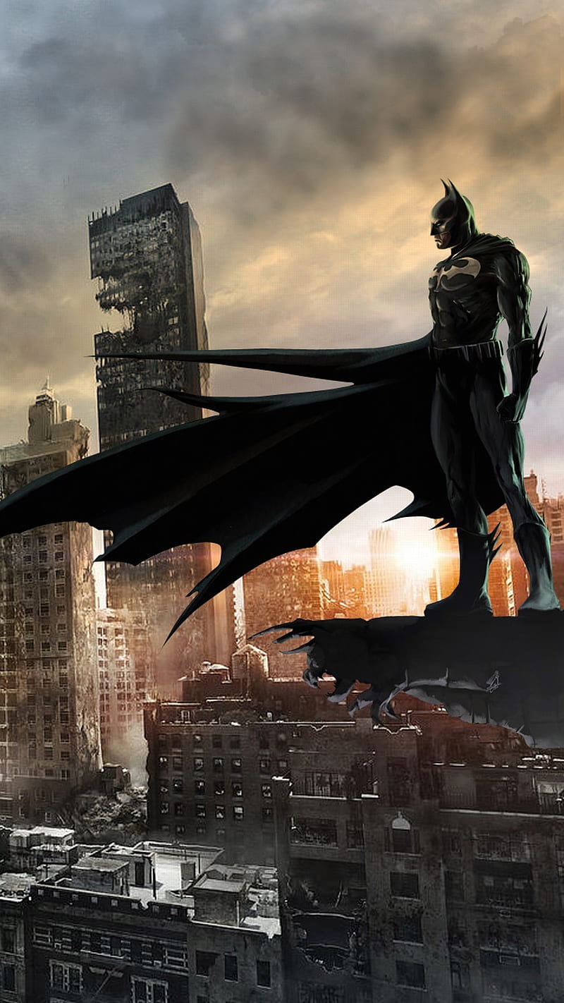 batman city, ville, HD phone wallpaper