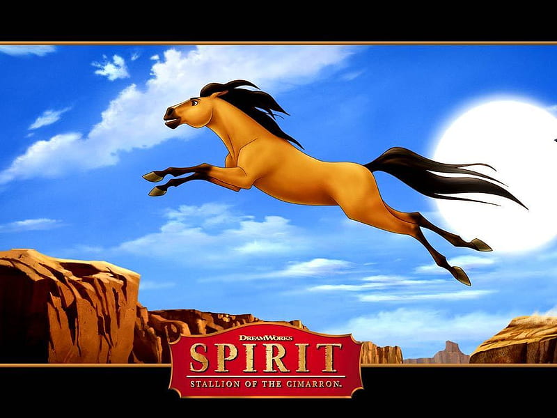Spirit: Stallion of the Cimarron, dun horse, spirit stallion of the cimarron, jumping, movies, canyon, horses, HD wallpaper