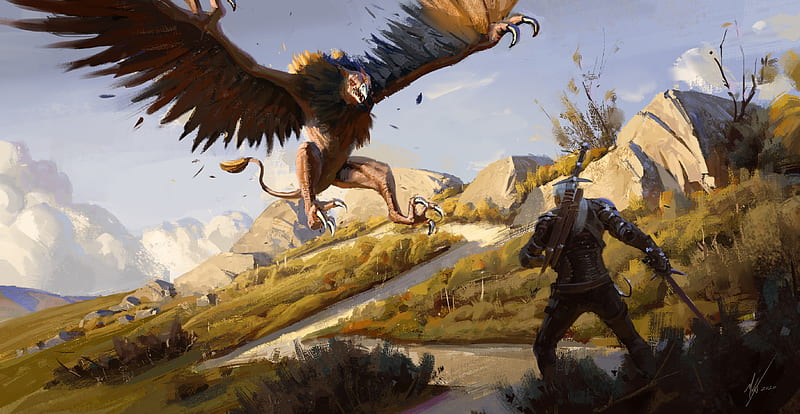 The Witcher, The Witcher 3: Wild Hunt, Creature, Geralt of Rivia, Warrior, HD wallpaper