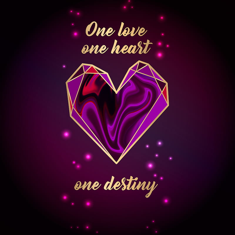 one love one heart, inspiration, motivational, pink, positive, quotes, sayings, text, words, HD phone wallpaper