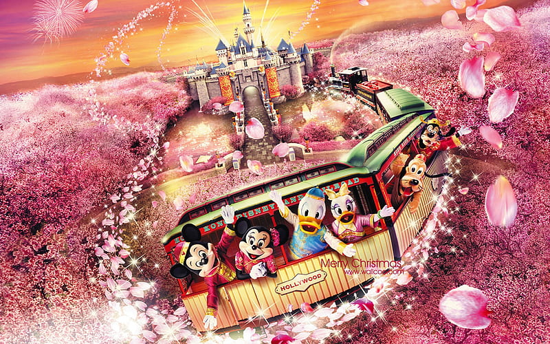 Happiness Express Hong Kong Disneyland cartoon, HD wallpaper