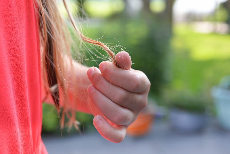 hand, hair, fingers, girl, HD wallpaper