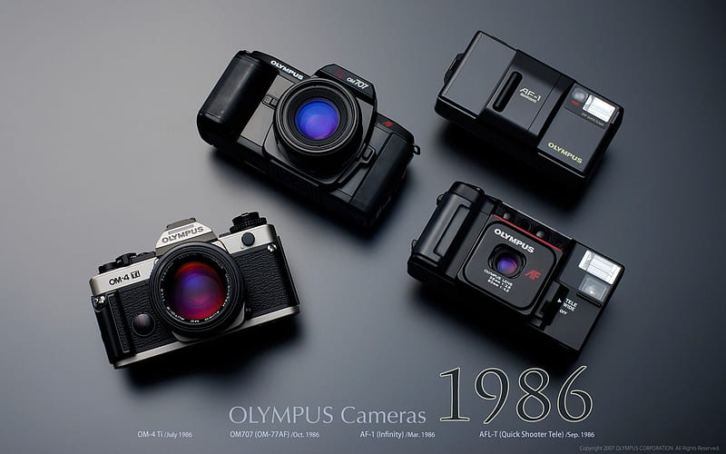 OLYMPUS ancient cameras first series 02, HD wallpaper