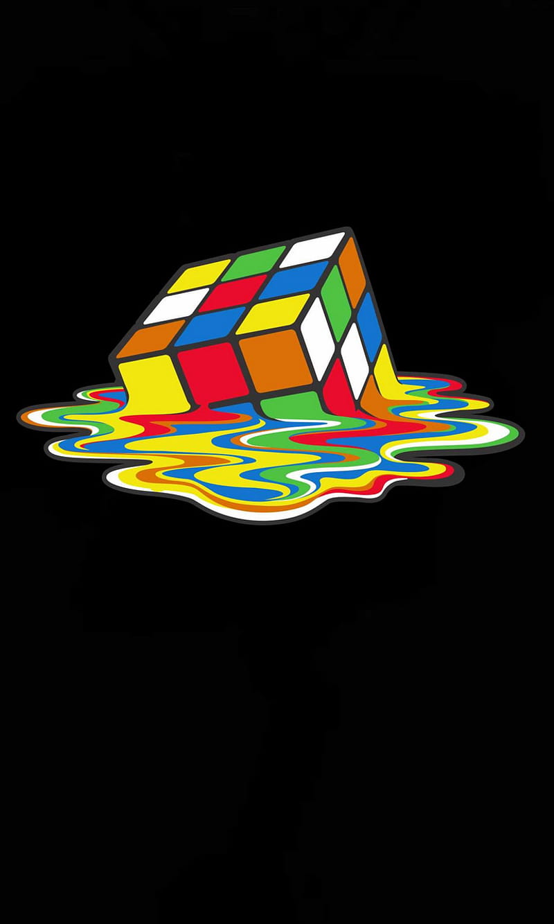 Rubiks Melt, bang, big, cube, theory, HD phone wallpaper