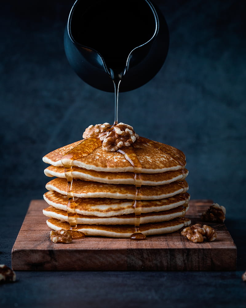 pancakes with syrup, HD phone wallpaper