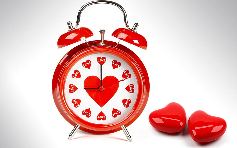 alarm clock, love, concepts, HD wallpaper