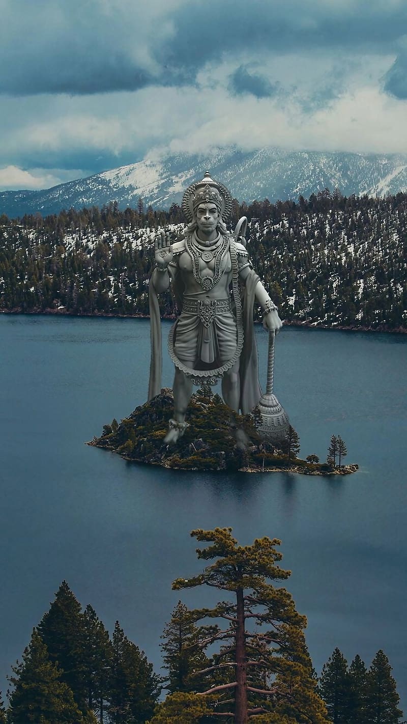 Hanuman God , Huge Statue, lord hanuman, god, bajrangbali, HD phone wallpaper