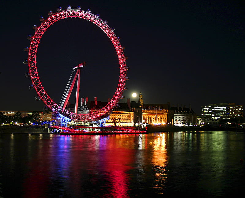 London Eye, arquitecture, london, landmark, HD wallpaper