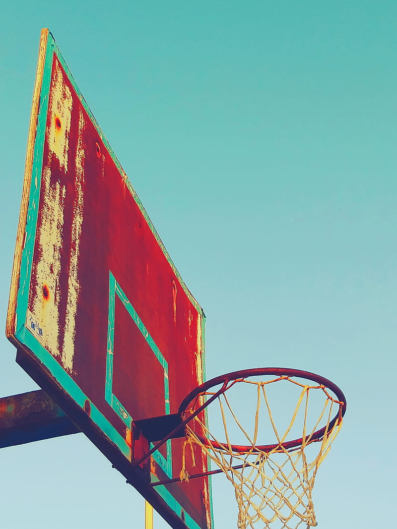 Basketball, backboard, basket, nostalgy, sport, HD phone wallpaper