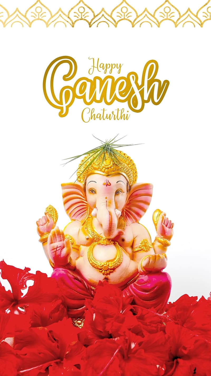 Happy Ganesh Chaturthi, lord, ganesh, god, shiv, parvati, son, HD phone wallpaper