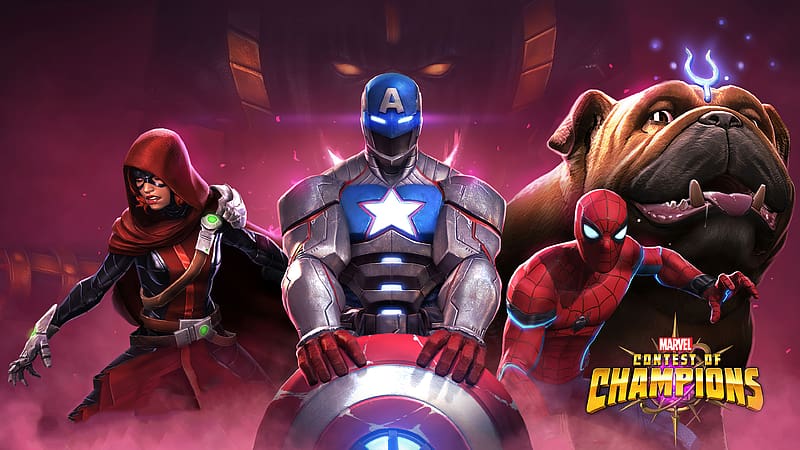 Spider Man, Captain America, Video Game, Lockjaw (Marvel Comics), Marvel Contest Of Champions, HD wallpaper