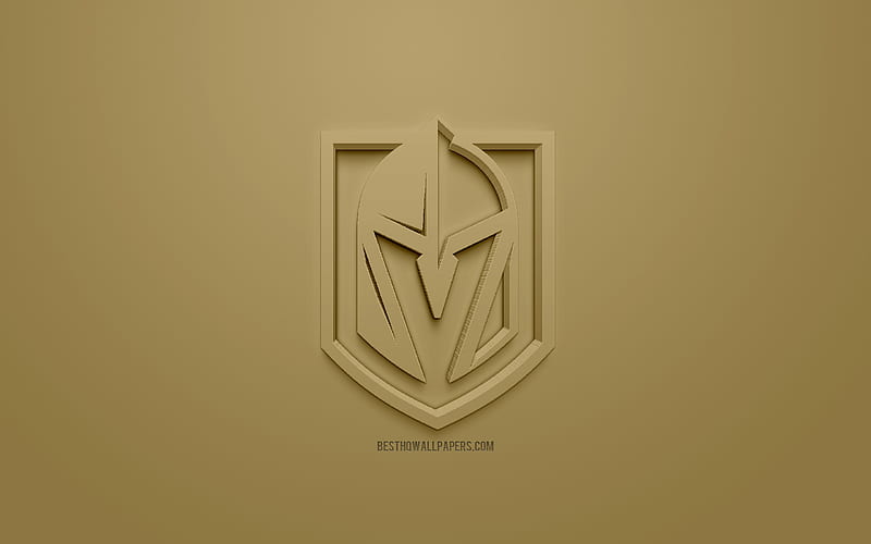 Vegas Golden Knights, emblem, hockey, ice hockey, logo, nhl, HD wallpaper
