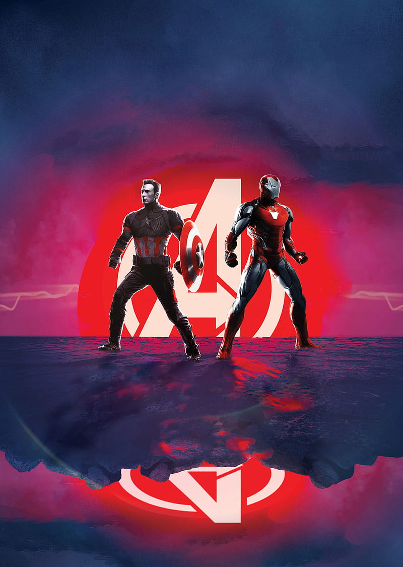 Captain America and Iron Man Avengers Endgame, HD phone wallpaper